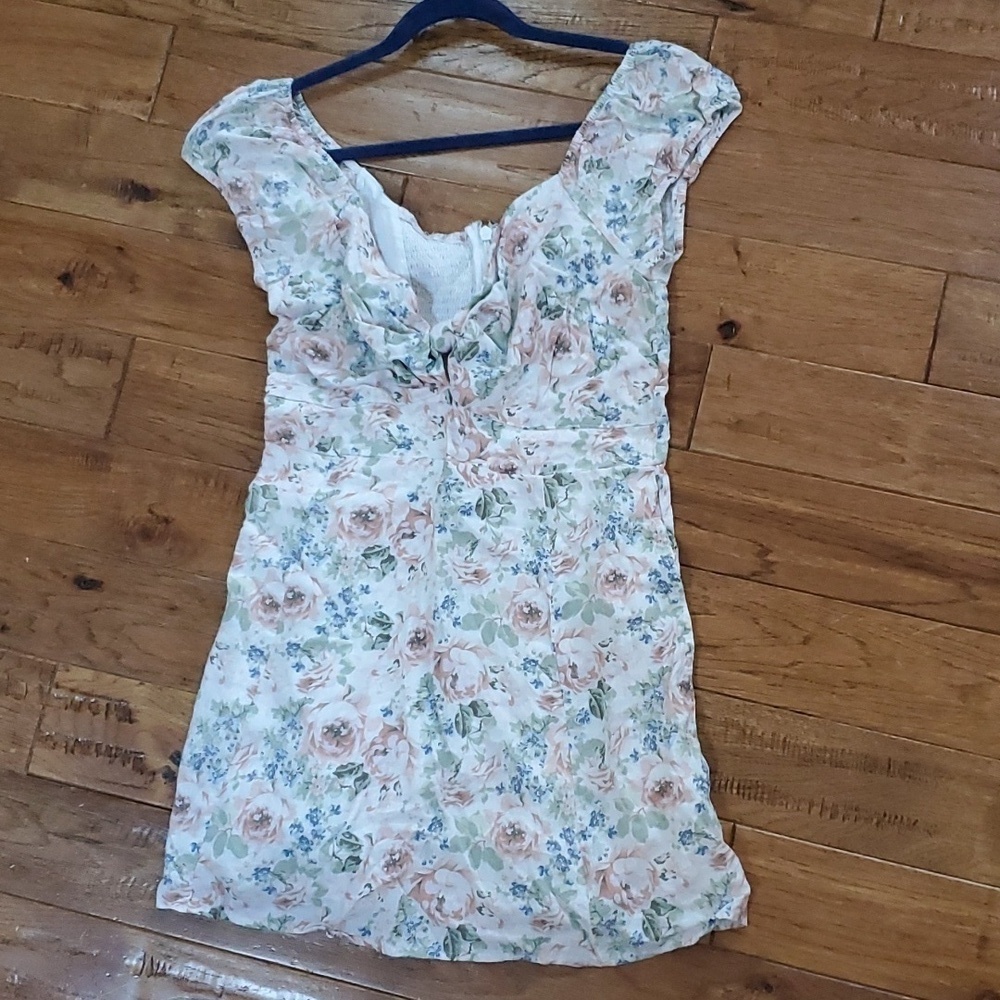 Abercrombie & Fitch linen blend floral mini dress